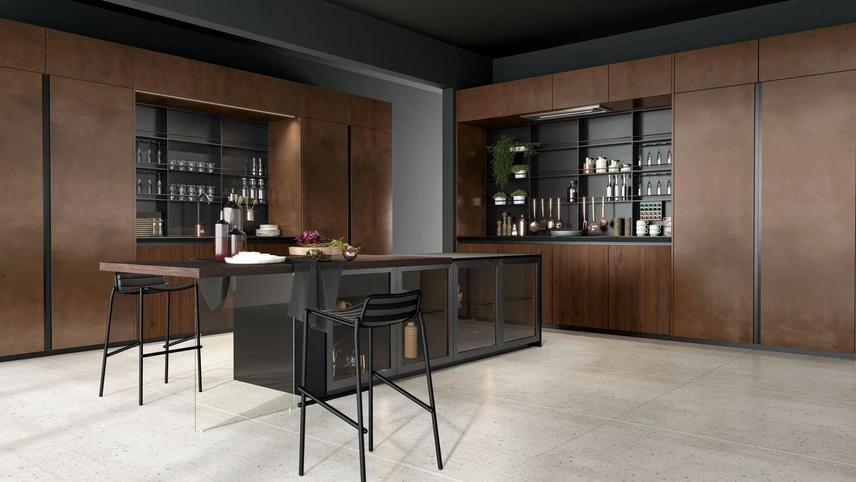 Cucina Moderna con isola Oltre Design 04 di Lube