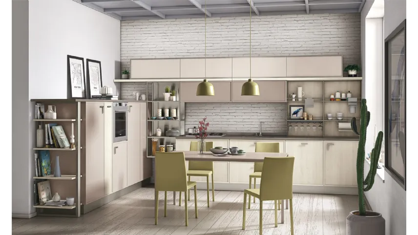 Cucina Moderna Rewind angolare di Creo