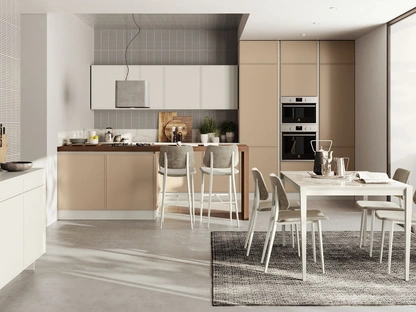 Cucina Moderna Rewind con penisola di Creo