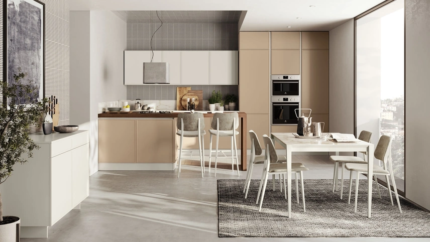 Cucina Moderna Rewind con penisola di Creo