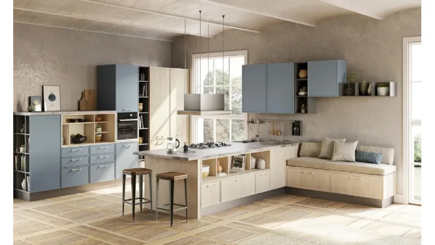 Cucina Rewind con penisola di Creo