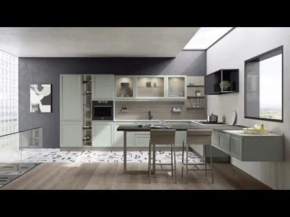 Cucina Moderna Selma con penisola di Creo