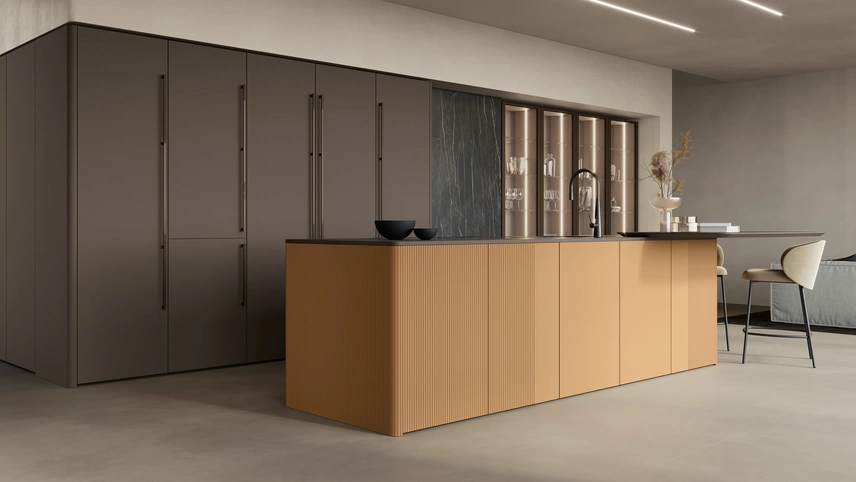 Cucina Moderna con isola Shade Lab 01 di Lube