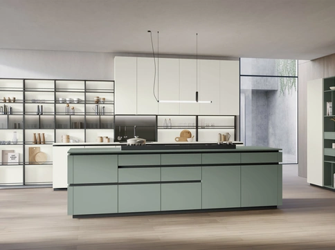 Cucina Moderna con isola Shade Lab 03 di Lube