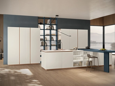 Cucina Moderna con penisola Shade Lab 05 di Lube