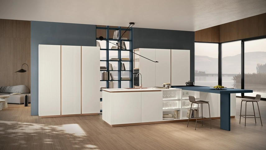 Cucina Moderna con penisola Shade Lab 05 di Lube