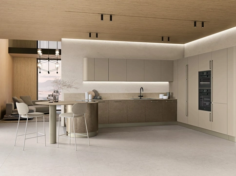 Cucina Moderna con penisola Shade Lab 08 di Lube