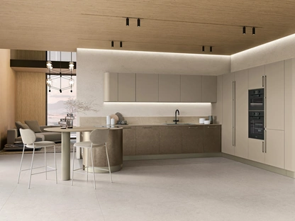 Cucina Moderna con penisola Shade Lab 08 di Lube