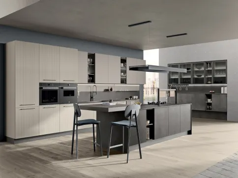 Cucina Moderna Tablet con isola di Creo