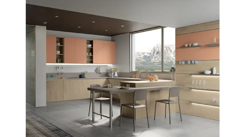 Cucina Moderna Tablet con penisola di Creo