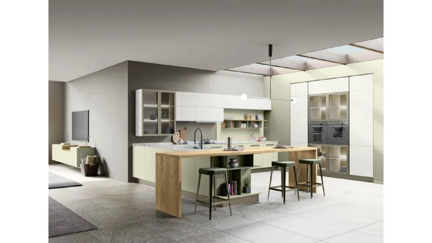 Cucina Moderna Tablet con penisola di Creo