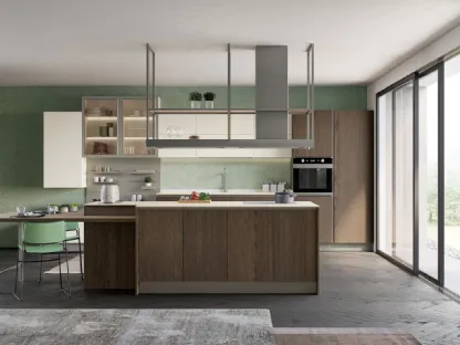 Cucina Moderna Tablet Wood in Rovere Fumè di Creo