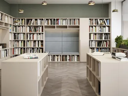 Mobile Ufficio Libreria a muro 16A in melaminico di Cinquanta3